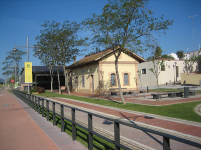 La antigua estación del Carrilet, en Santa Cristina d'Aro