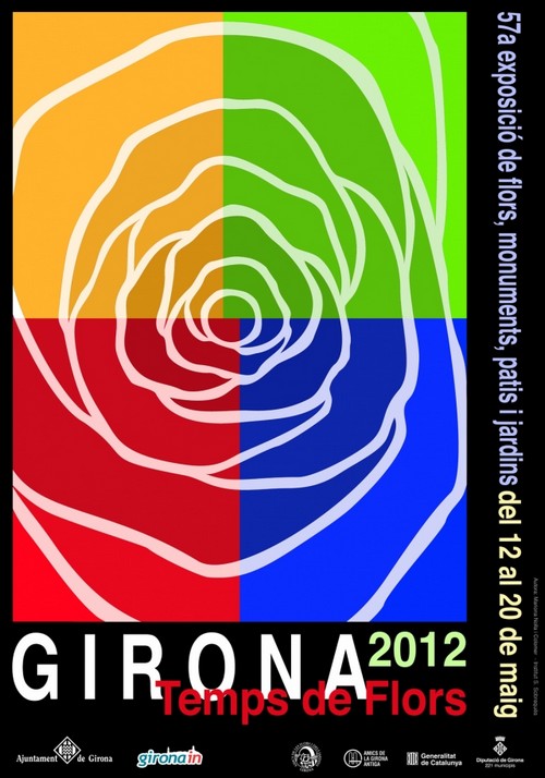 Cartel correspondiente a la edición 2012 del festival Tiempo de flores, en Girona, Costa Brava