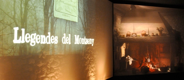 Audiovisual multiproyector sobre las Leyendas del Montseny, en el museo MEMGA de Arbúcies, en la Costa Brava