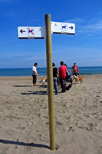 En Playa de la Platera encontramos claramente la zona donde se permite la presencia de perros